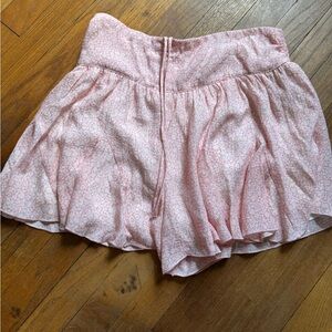 Chic High Waist Pink Patterned Skirt